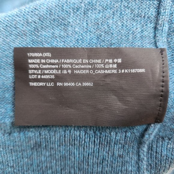 NWT Theory 100% Cashmere Sweater--Women SM/Men XS - Picture 8 of 12